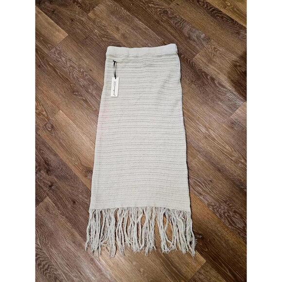 Nwt Freshman 1996 Women's Knit Maxi Skirt with Fringe - Picture 1 of 5